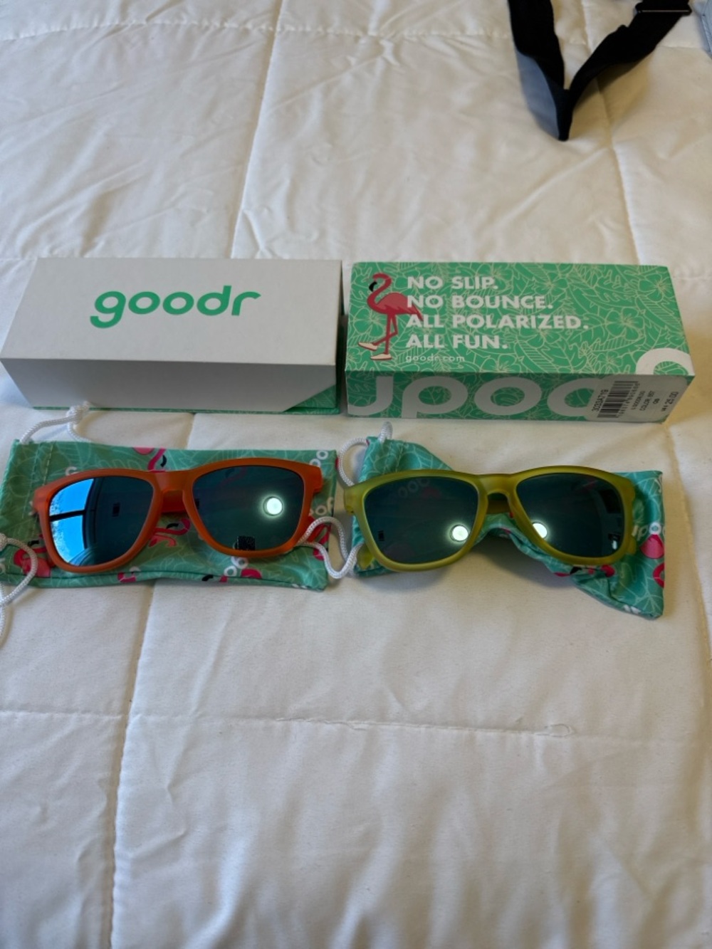 New- GOODR Polarized youth Sunglasses Duo - Orange & Lime